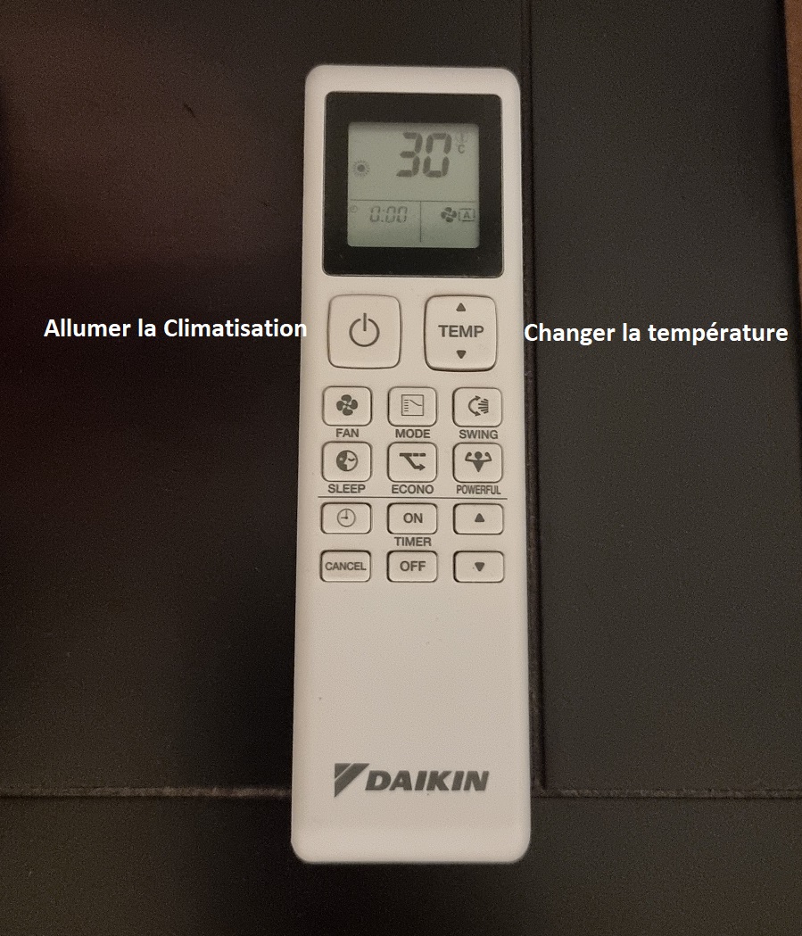 Télécommande climatisation